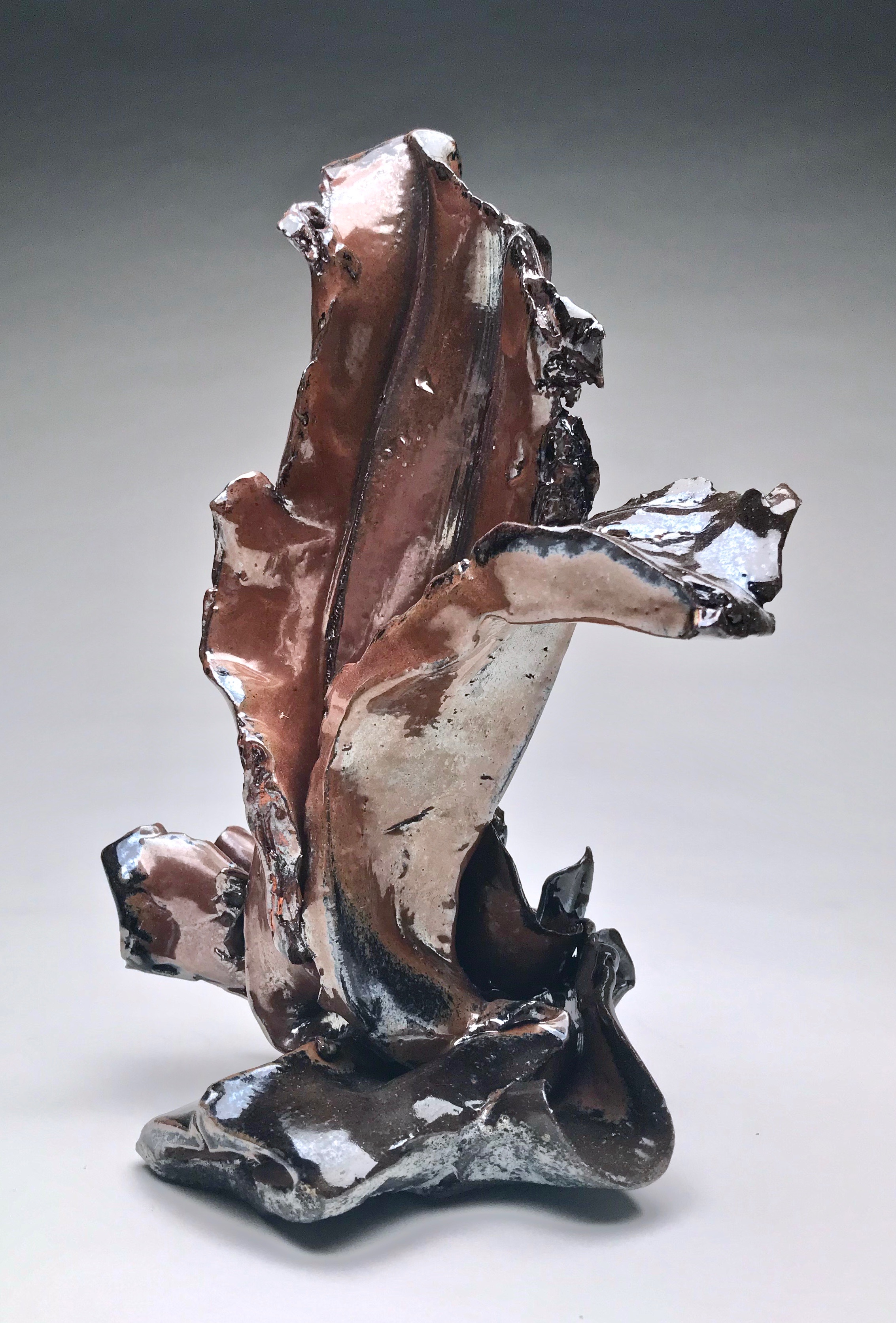 Red Earthenware, Soda Fired Sculpture 9 1/4" x 7" x 4 1/2" 2019