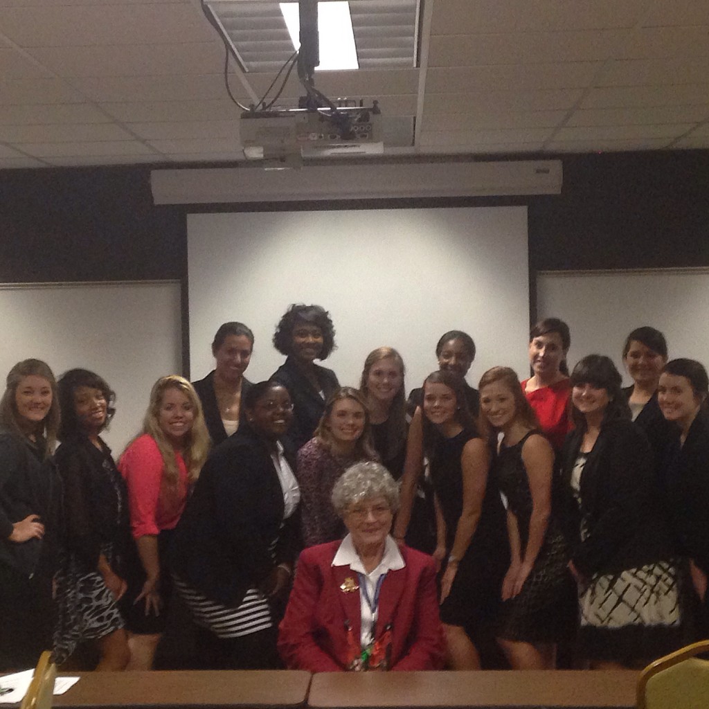 Dr. Serini poses with her Plans and Campaigns students.