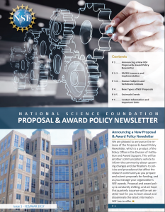NSF Proposal & Award Policy Newsletter