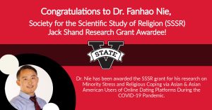 Read more about the article Congratulations to Dr. Fanhao Nie, Society for the Scientific Study of Religion (SSSR) Jack Shand Research Grant Awardee!