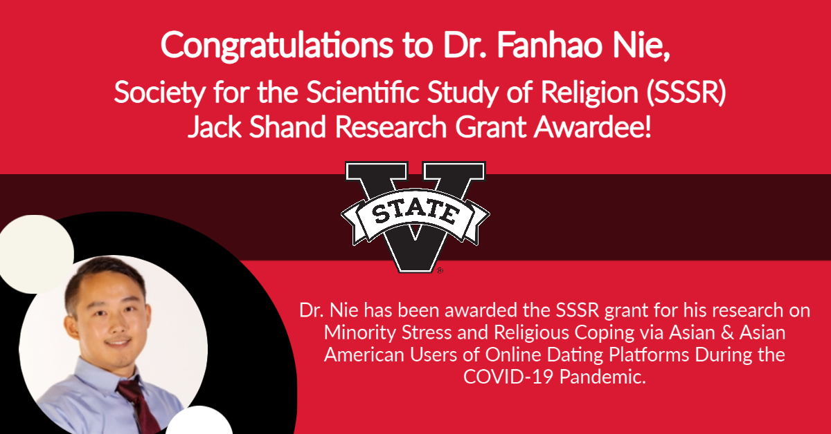 You are currently viewing Congratulations to Dr. Fanhao Nie, Society for the Scientific Study of Religion (SSSR) Jack Shand Research Grant Awardee!