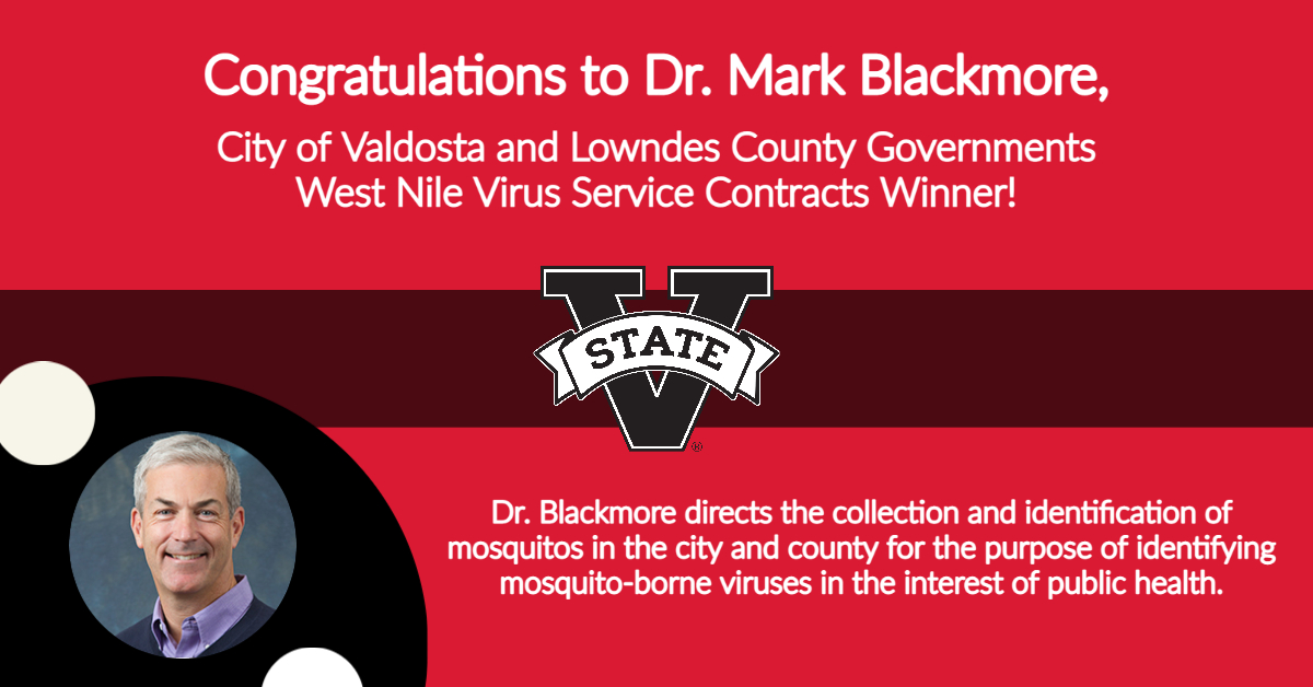 Read more about the article Congratulations to Dr. Mark Blackmore, City of Valdosta and Lowndes County Governments West Nile Virus Service Contracts Winner!