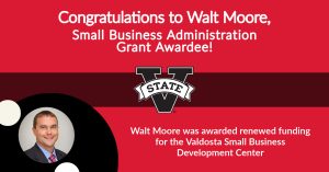 Read more about the article Congratulations to Walt Moore, U.S. Small Business Administration Grant Awardee!