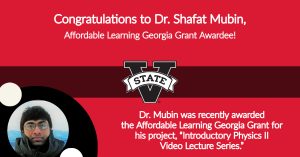 Read more about the article Congratulations to Dr. Shafat Mubin, Affordable Learning Georgia Grant Awardee!