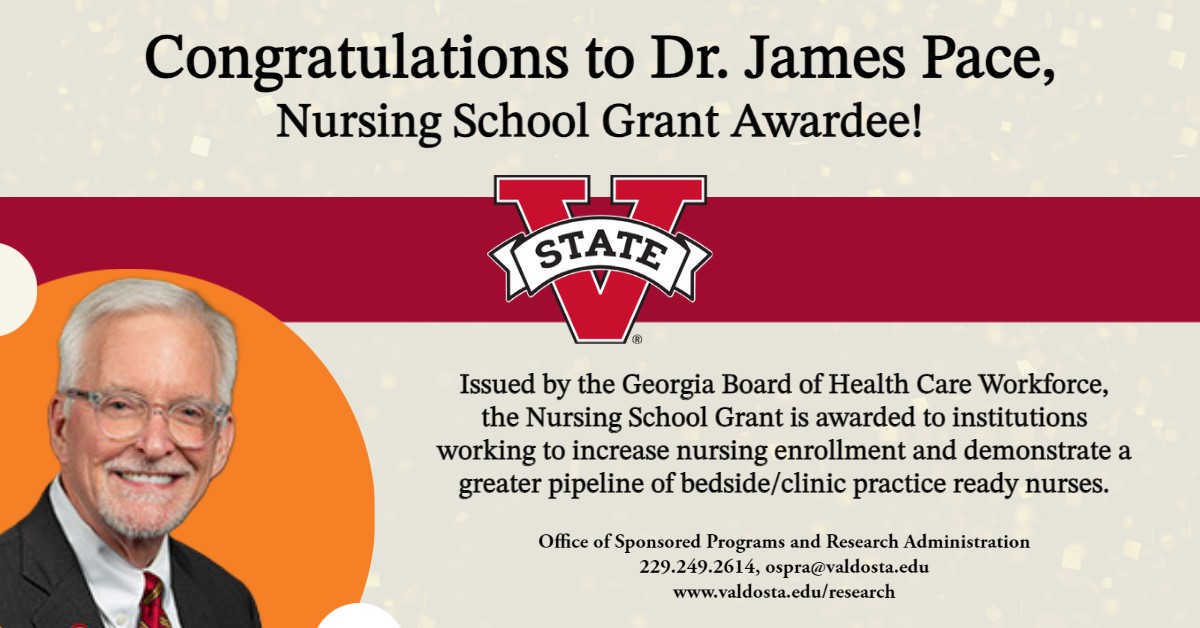 Read more about the article Congratulations to Dr. James Pace, Nursing School Grant Awardee!